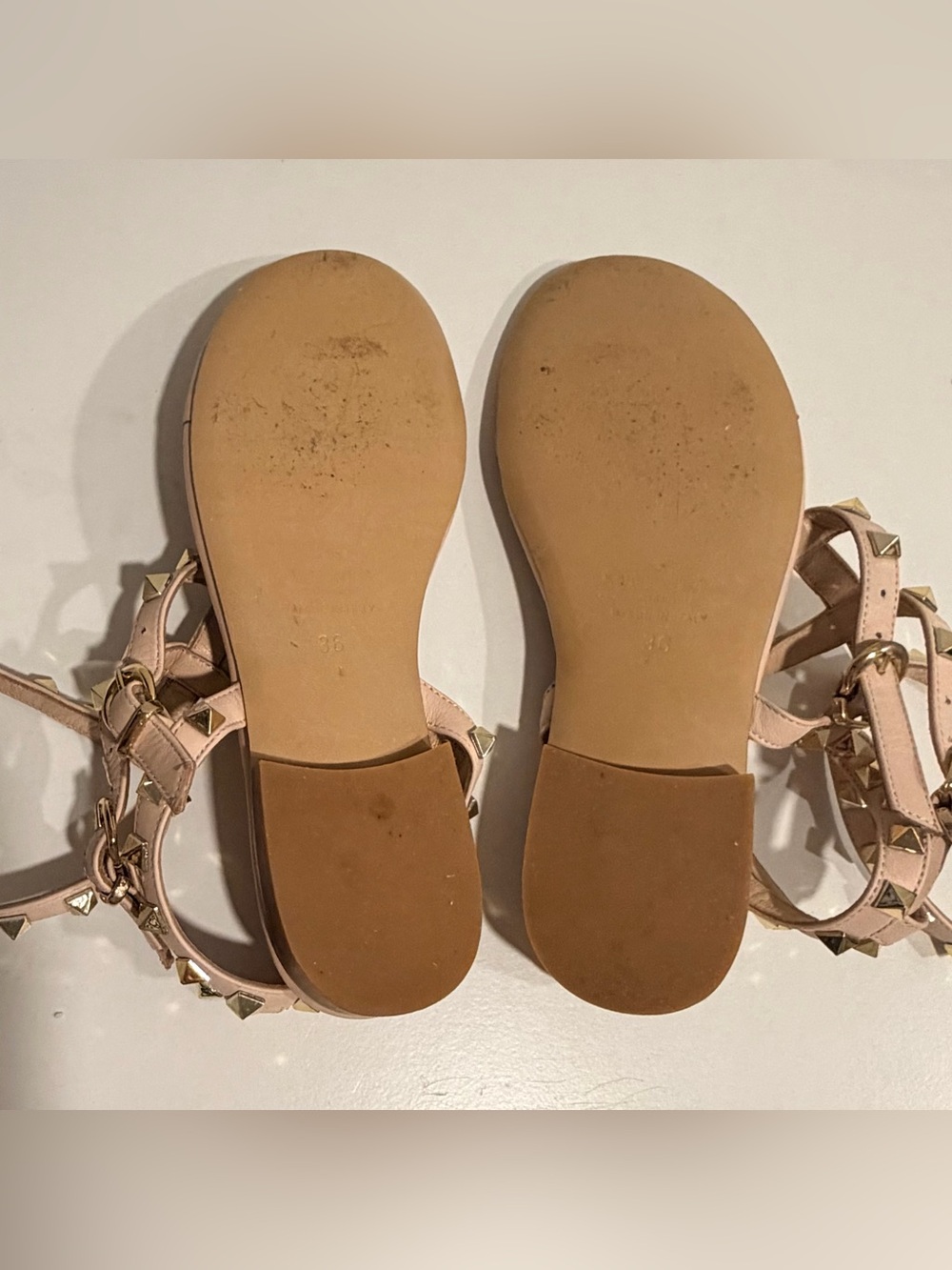 Valentino Pink Studded Gladiator Sandals - Picture 7 of 8